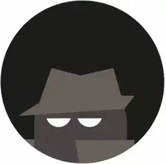 Detective character looking around and smiling