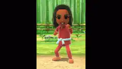 Mii karate character with log head