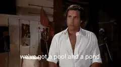 we've got a pool and a pond