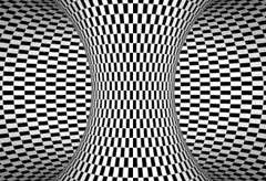 black and white checkered tunnel