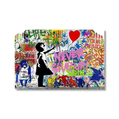 Banksy Girl with Balloon Graffiti Art