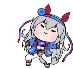 Chibi horse girl dancing