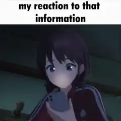 anime girl shocked by phone screen