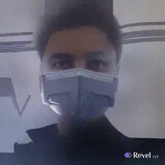 Man with various masks and face paint