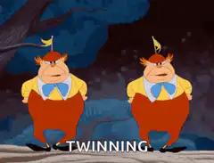 Twinning hyenas dancing