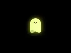 glowing cute ghost