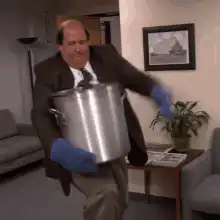 Frank Costanza spills coffee