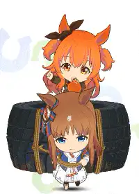 Chibi horse girls with tire