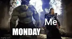 Hulk Punches Thor Monday Me