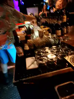 Bartender performing flaming shot