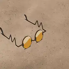 Hand picks up and crushes glasses