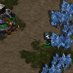 StarCraft SCV mining minerals