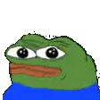 Pepe the Frog looking down