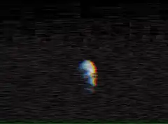 Glitching bald man face