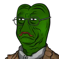 Green pickle man with glasses
