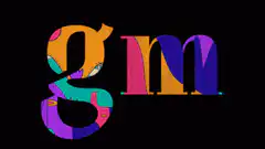 Animated gm letters