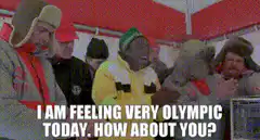 I am feeling very Olympic today