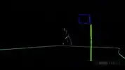 Glow stick stick figure basketball