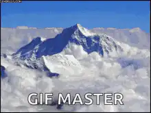 Llama pointing at mountain