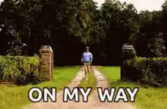 Man running on my way