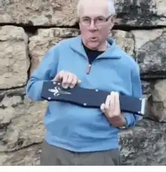 Old man opens giant sword