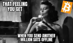That feeling you get when you send another million sats offline