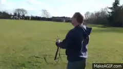 man gets dragged by kite