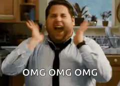 Jonah Hill screaming OMG OMG OMG