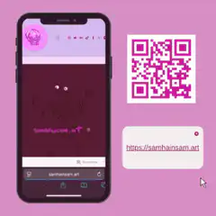 Samhainsam art website scroll