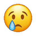 Sad emoji with a tear
