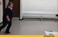 Woman does a cartwheel