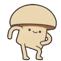 cute mushroom dancing