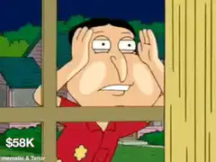 Glenn Quagmere peering through window