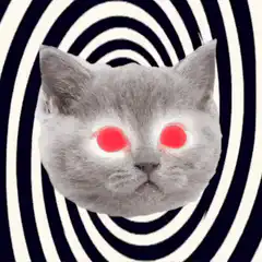 Hypnotic Cat with Glowing Eyes