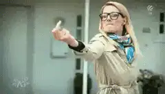 Woman gives the finger