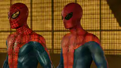 Two Spider-Man suits side by side