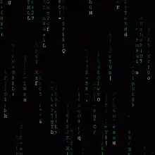 Matrix digital rain