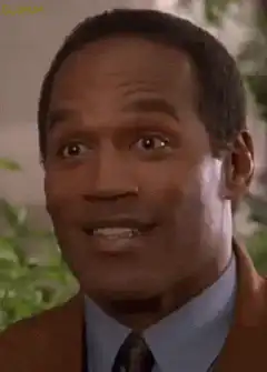 O.J. Simpson wide-eyed reaction