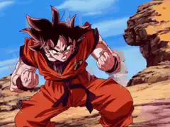 Goku screaming Super Saiyan Rose