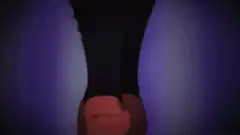 Anime girl with purple magic
