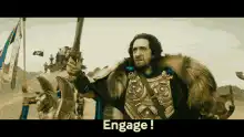 Jon Snow shouts Engage