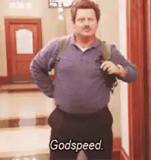 Ron Swanson says Godspeed