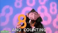 Count von Count holds the number 8