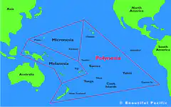 Map of Oceania regions