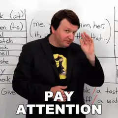 Teacher telling class to pay attention