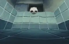 creepy cat in sewer