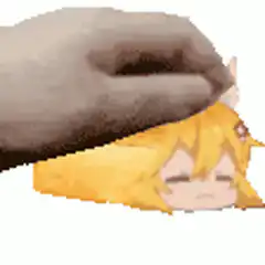 pixel art hand patting head