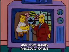 Marge and Homer watching TV