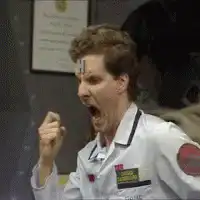 Michael Scott screaming then thinking