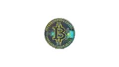 Spinning Bitcoin coin